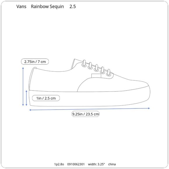 Vans Rainbow Sequin Fun Embellished Sneakers 2.5 - Picture 10 of 10